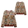 2025 Christmas Patchwork Cat Mosaic Ugly Sweater 1 2