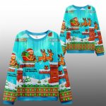2025 Christmas Pixelated Gingerbread Adventures Ugly Sweater