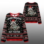 2025 Christmas Raccoon Overstimulated But Festive Ugly Sweater
