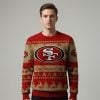 2025 Christmas SF 49ers Festive Reindeer Tree Ugly Sweater 1 2