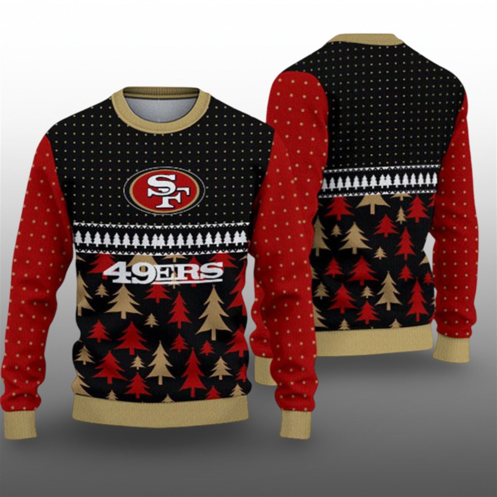 2025 Christmas SF 49ers Ugly Sweater 1 1 2025 Christmas SF 49ers Ugly Sweater 1 1