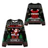 2025 Christmas Santa Claus Fell Into The Chimney Ugly Sweater 1 2
