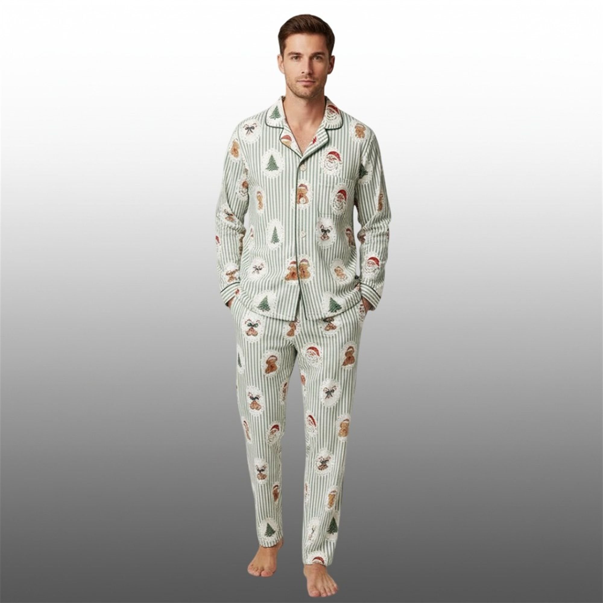 2025 Christmas Santa Claus Tree Pajama Set 3 2025 Christmas Santa Claus Tree Pajama Set 3