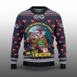 2025 Christmas Santa and Bigfoot Are A Couple Ugly Sweater
