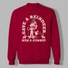 2025 Christmas Save A Reindeer Ride A Cowboy Ugly Sweater (1)