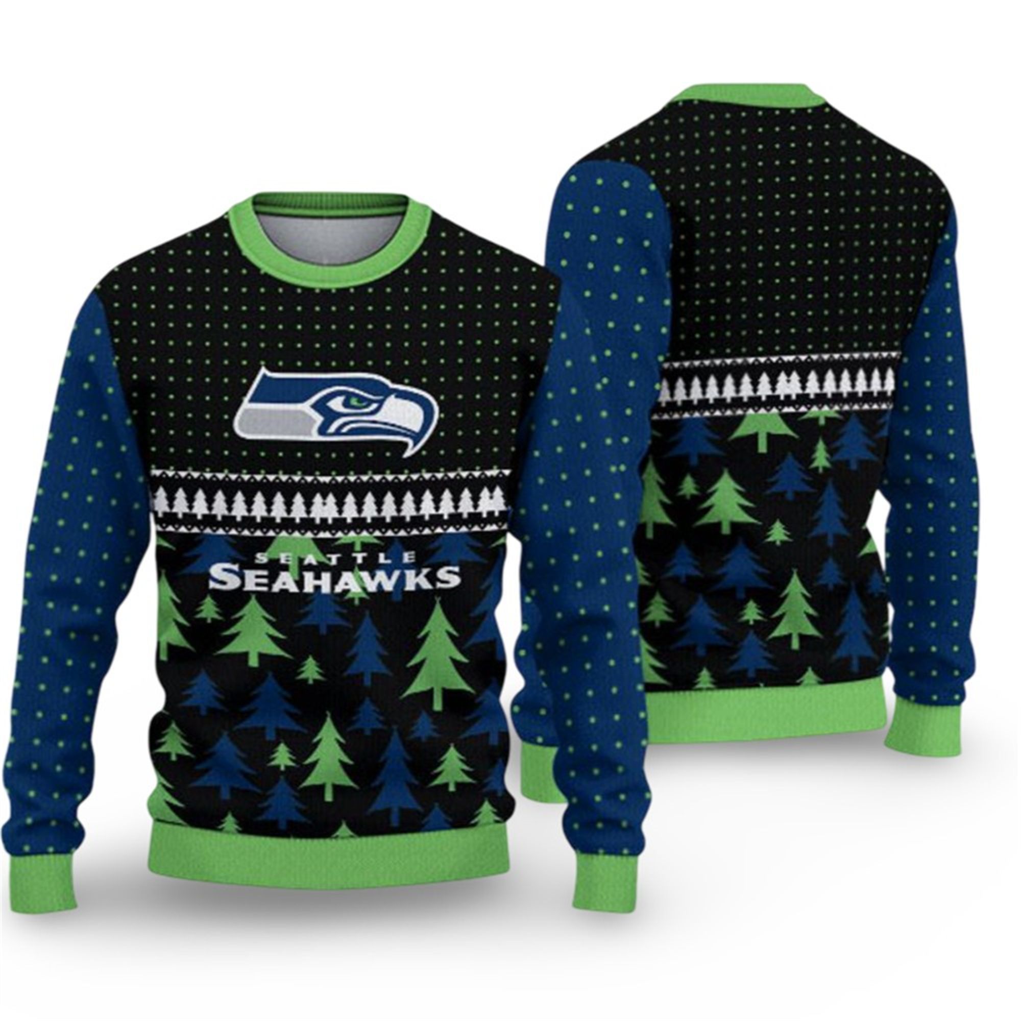 2025 Christmas Seahawks Ugly Sweater 2 2025 Christmas Seahawks Ugly Sweater 1 2