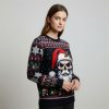 2025 Christmas Skull Santa Claus Ugly Sweater 1 2