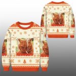 2025 Christmas Smoking Orange Meowboro Ugly Sweater