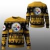 2025 Christmas Steelers Festive Reindeer Tree Ugly Sweater 1 1