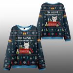 2025 Christmas The Quantum Cat Ugly Sweater