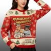 2025 Christmas This is Democracy Manifest Ugly Sweater 2