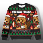 2025 Christmas Who Needs Fingers Ugly Sweater