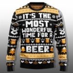 2025 Christmas Wonderful Time For A Beer Ugly Sweater
