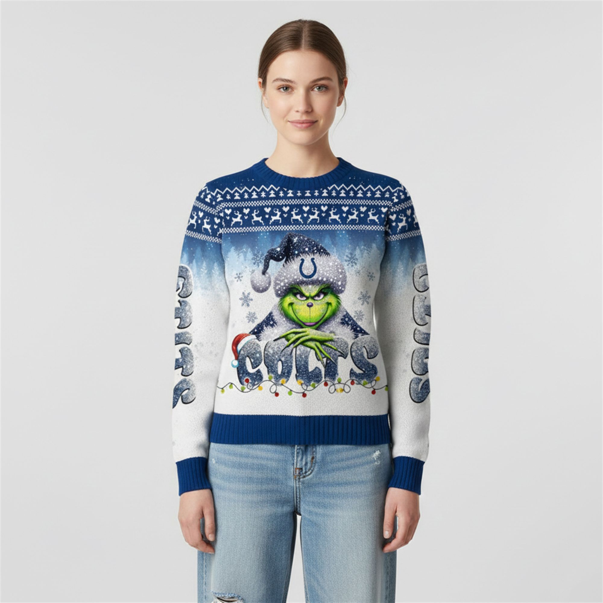 2025 Colts Grnch Season Christmas Ugly Sweater 1 2 2025 Colts Grnch Season Christmas Ugly Sweater 1 2