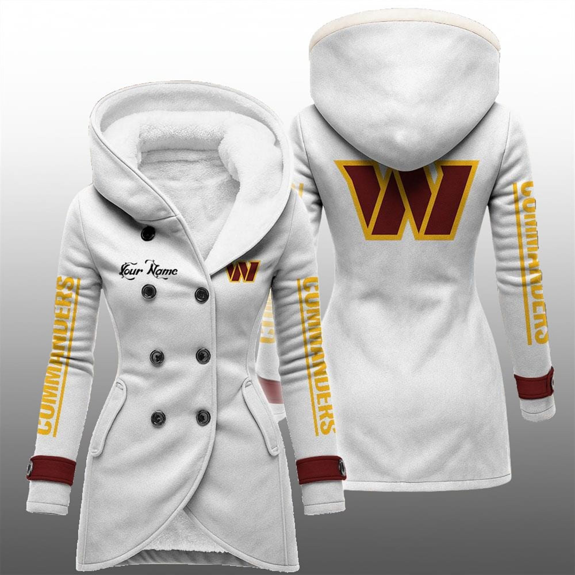 2025 Commanders Long Hooded Fleece Jacket 2 2025 Commaders Long Hooded Fleece Jacket 2