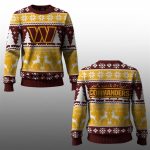 2025 Commanders Reindeer Football Christmas Ugly Sweater