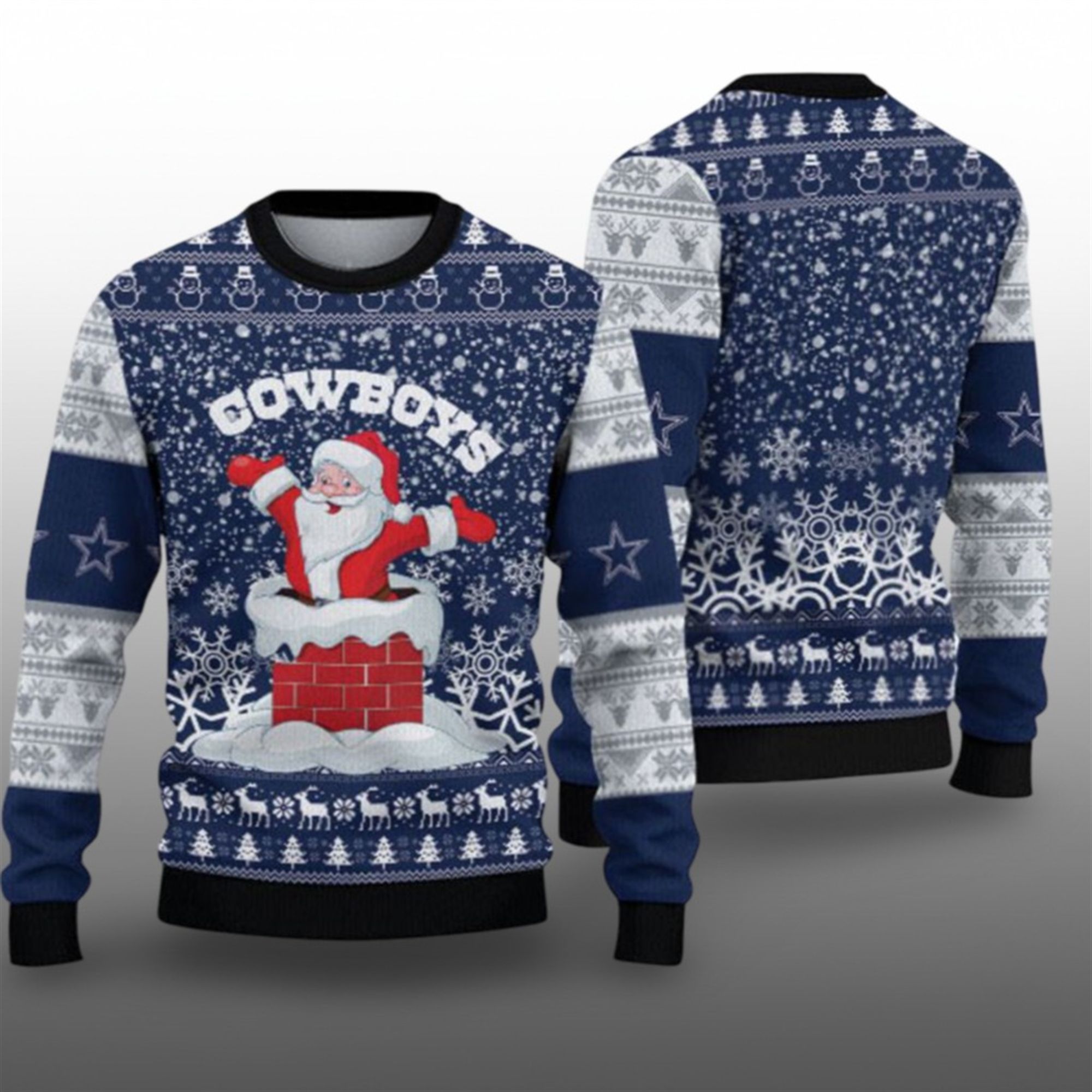 2025 Cowboys Santa Ugly Christmas Sweater 1 1 2025 Cowboys Santa Ugly Christmas Sweater 1 1