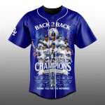 2025 Dodgers Back 2 Back World Series Thank You For The Memories Jersey