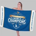 2025 Dodgers World Series Back To Back Champions Beach Towel