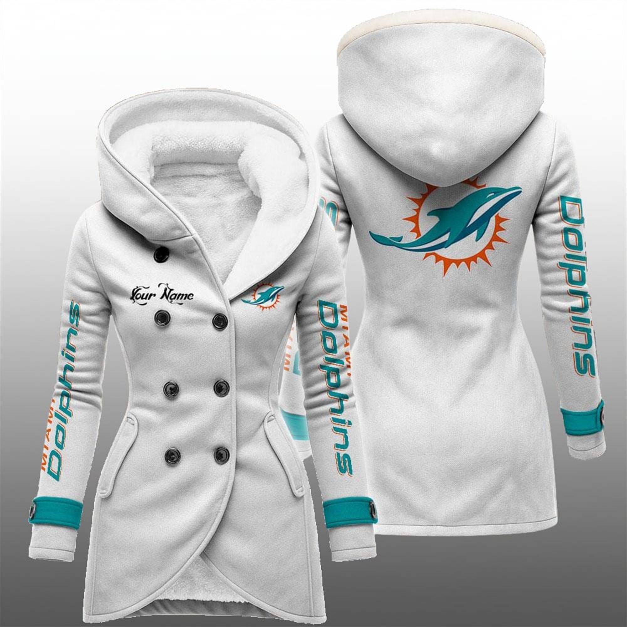 2025 Dolphins Long Hooded Fleece Jacket 5 2025 Dolphins Long Hooded Fleece Jacket 5