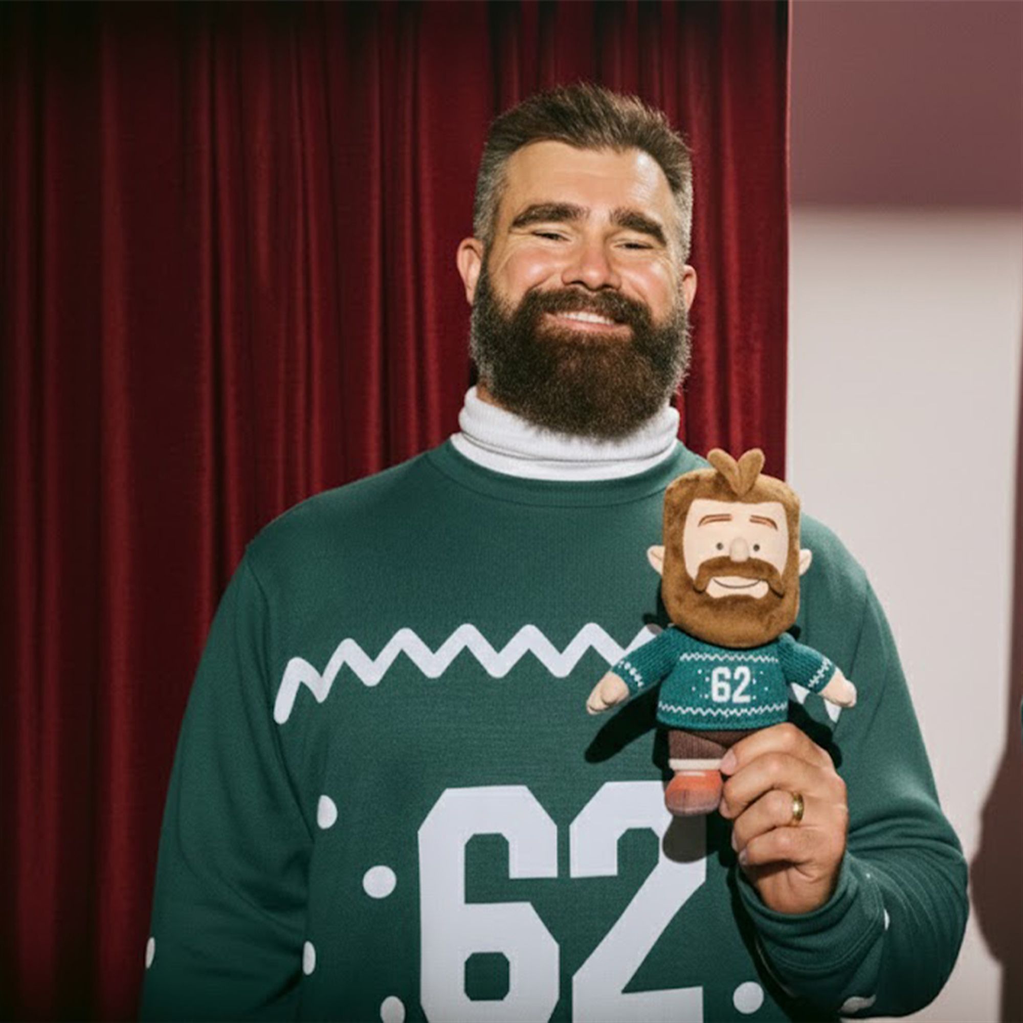 2025 Eagles Jason Kelce Ugly Christmas Sweater (1) 1 6