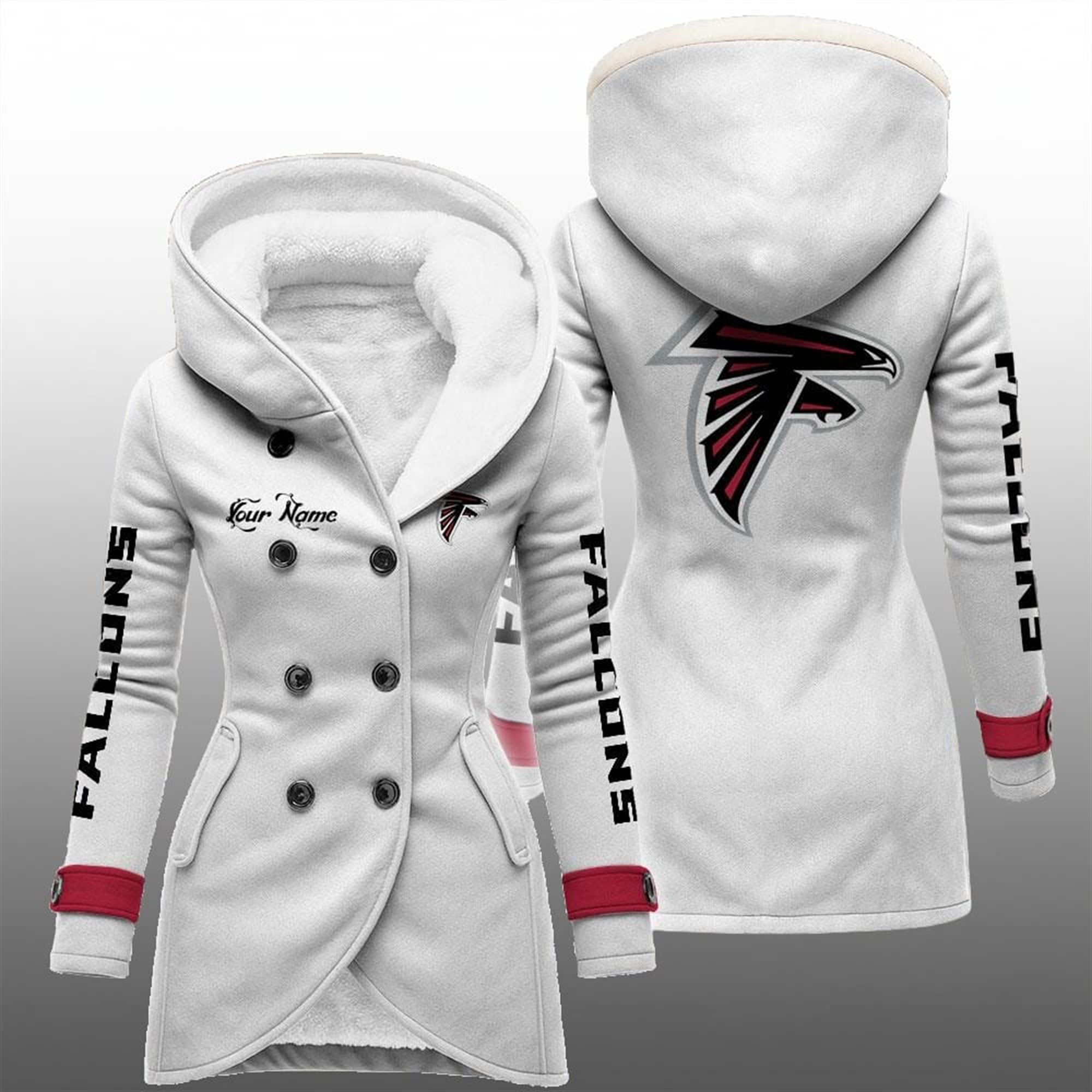 2025 Falcons Long Hooded Fleece Jacket 4 2025 Falcons Long Hooded Fleece Jacket 4