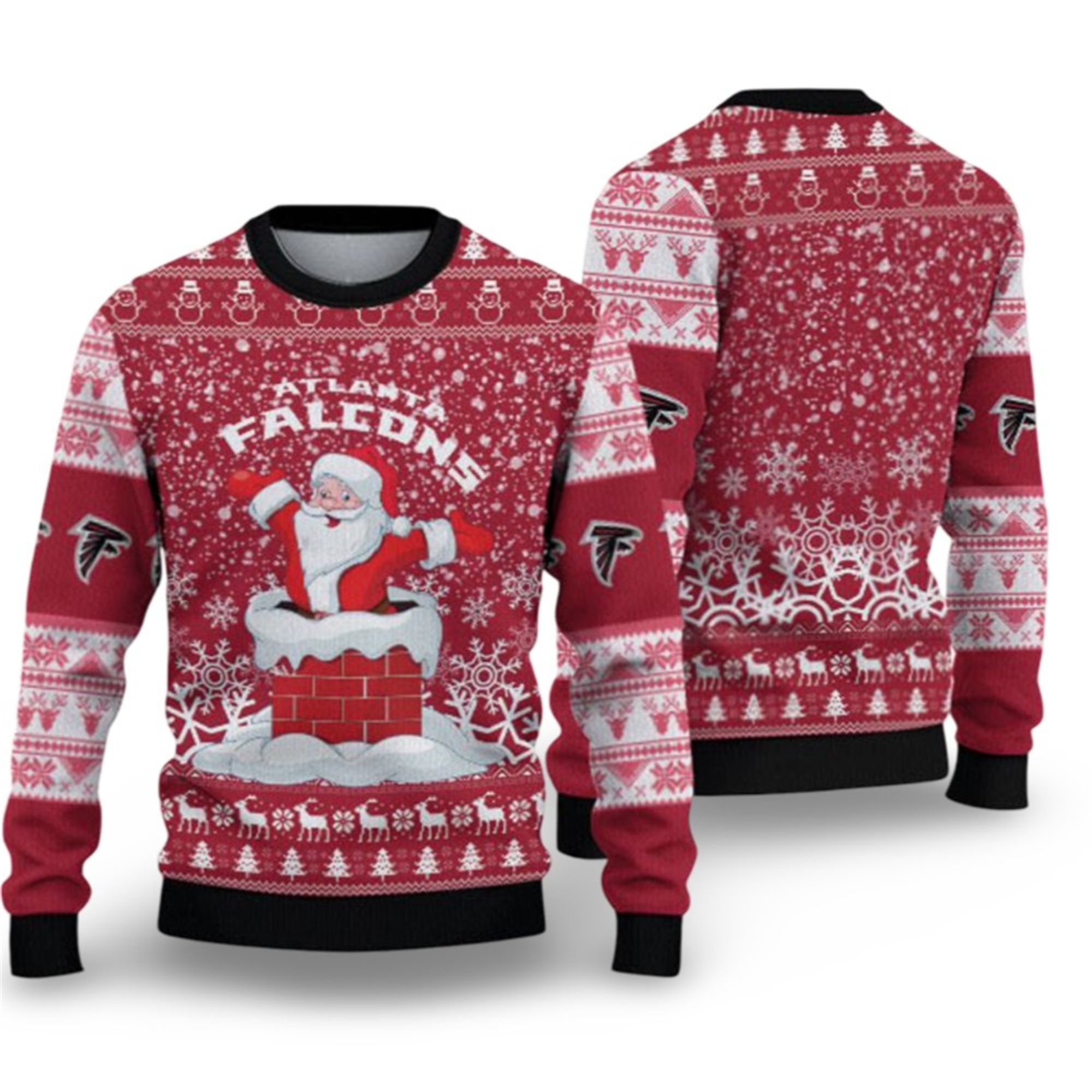 2025 Falcons Ugly Christmas Sweater 2 2025 Falcons Ugly Christmas Sweater 1 2