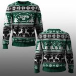 2025 Jets Reindeer Football Christmas Ugly Sweater
