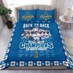 2025 LA Dodgers Back To Back Champions World Series Bedding Set
