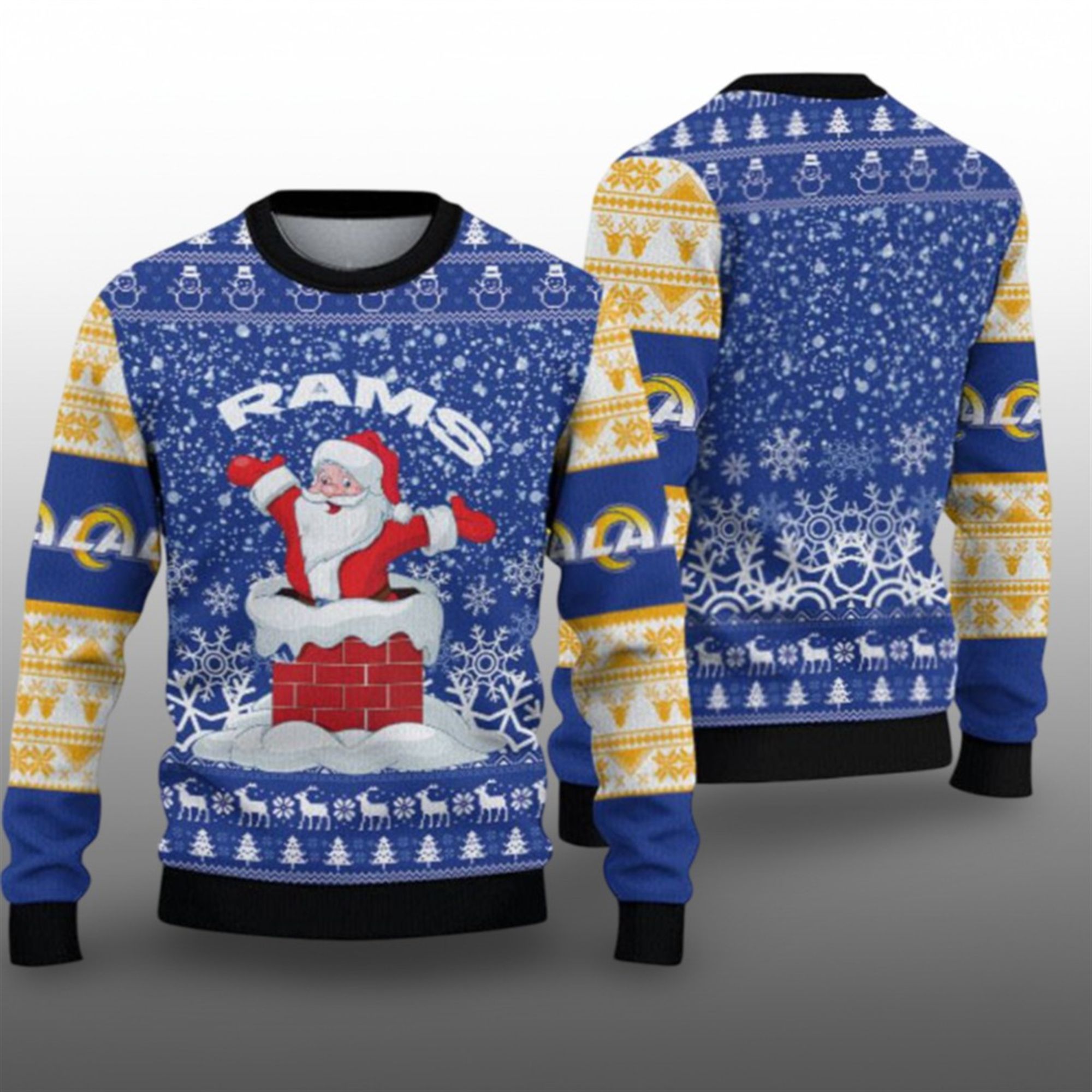 2025 LA Rams Funny Santa Ugly Christmas Sweater 1 1 2025 LA Rams Funny Santa Ugly Christmas Sweater 1 1