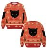 2025 Marlboro Black Cat Smoking Christmas Ugly Sweater 1 2