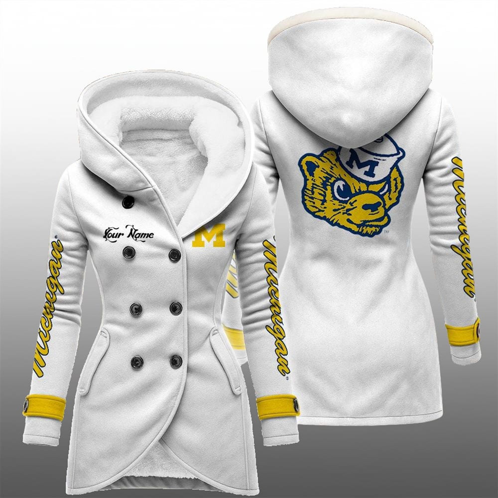 2025 Michigan Long Hooded Fleece Jacket 5 2025 Michigan Long Hooded Fleece Jacket 5