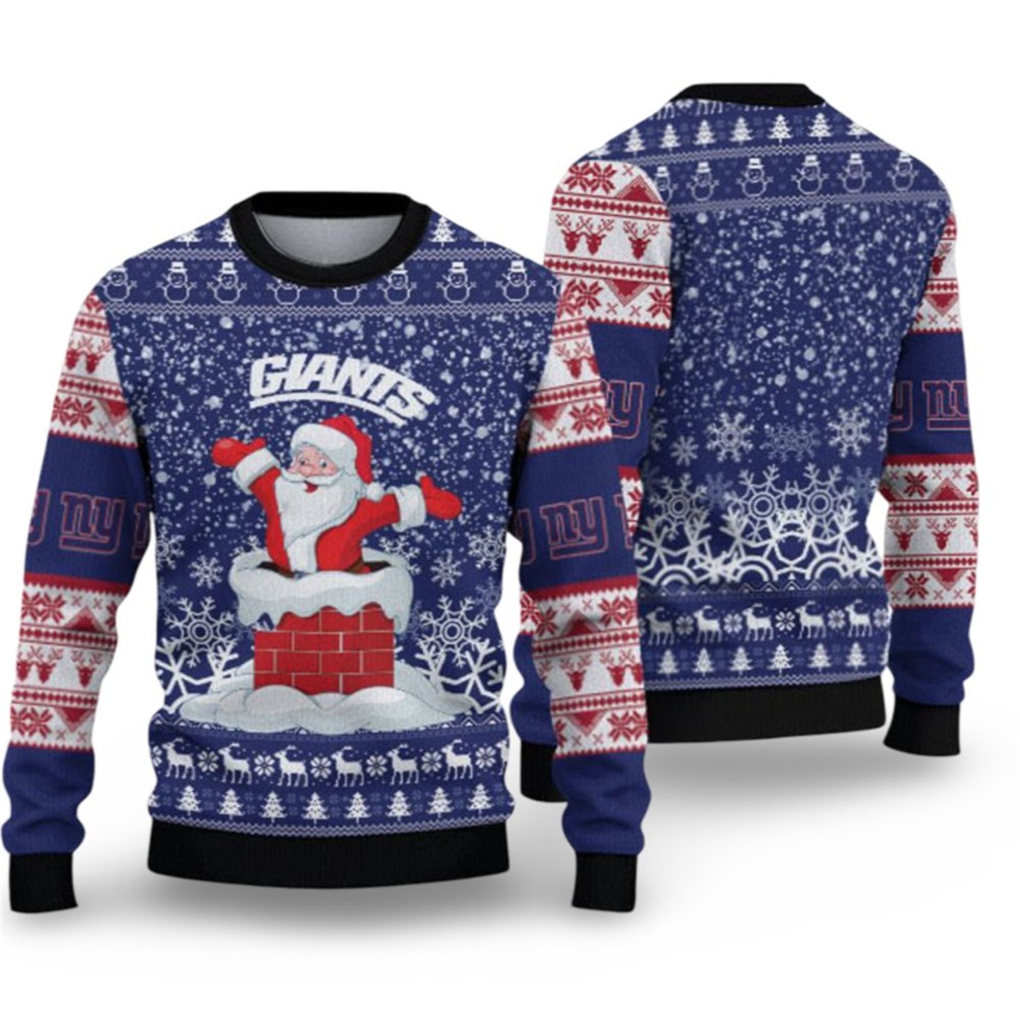 2025 NY Giants Festive Holiday Ugly Sweater 2 2025 NY Giants Festive Holiday Ugly Sweater 1 2