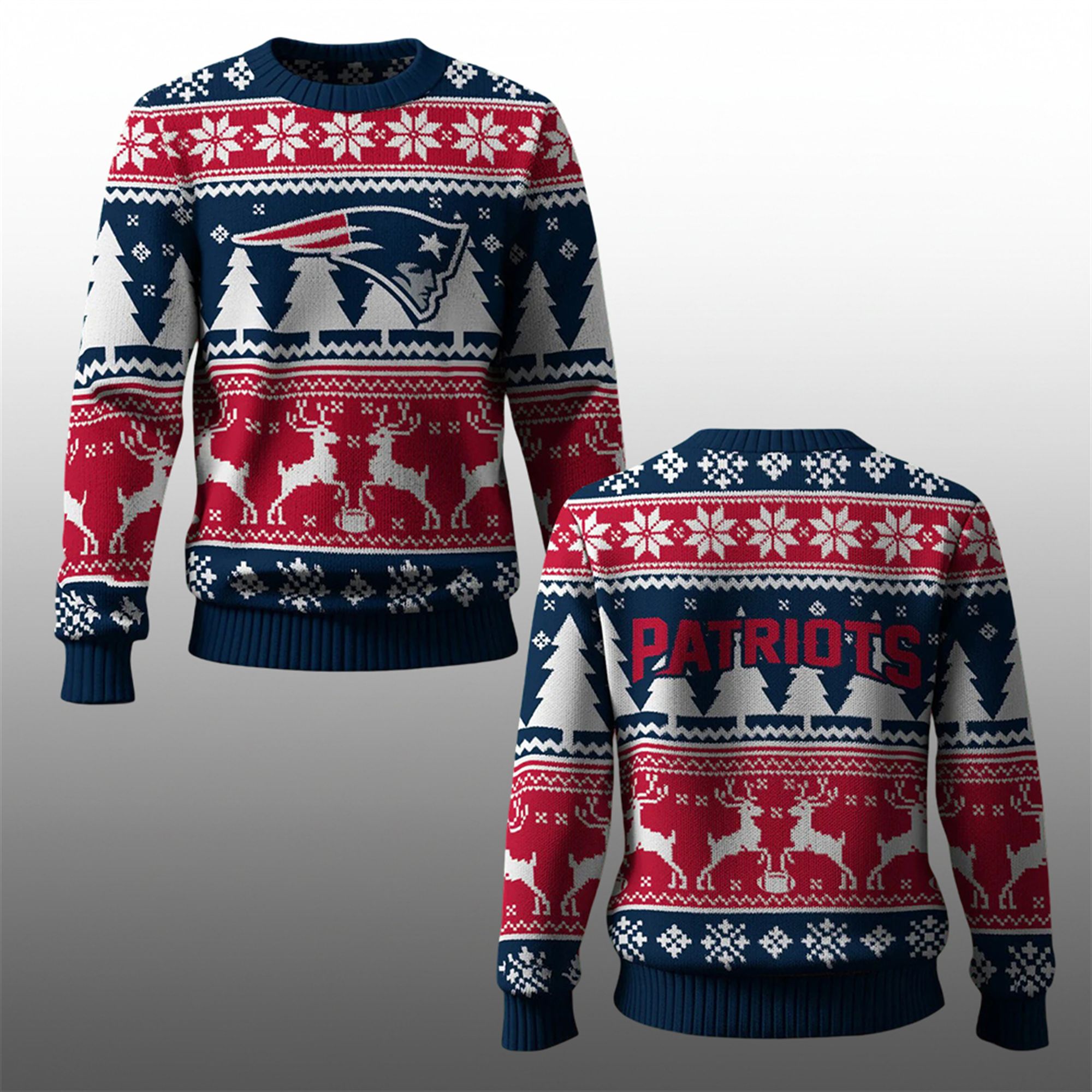 2025 New England Patriots Ugly Christmas Sweater 1 2025 New England Patriots Ugly Christmas Sweater 1