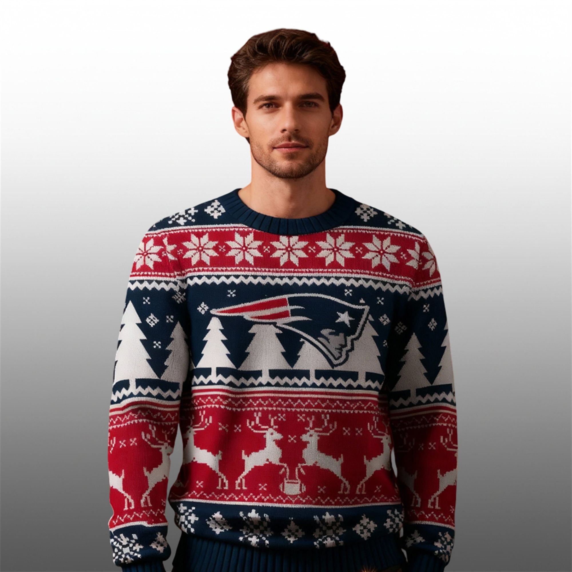 2025 New England Patriots Ugly Christmas Sweater 3 2025 New England Patriots Ugly Christmas Sweater 3