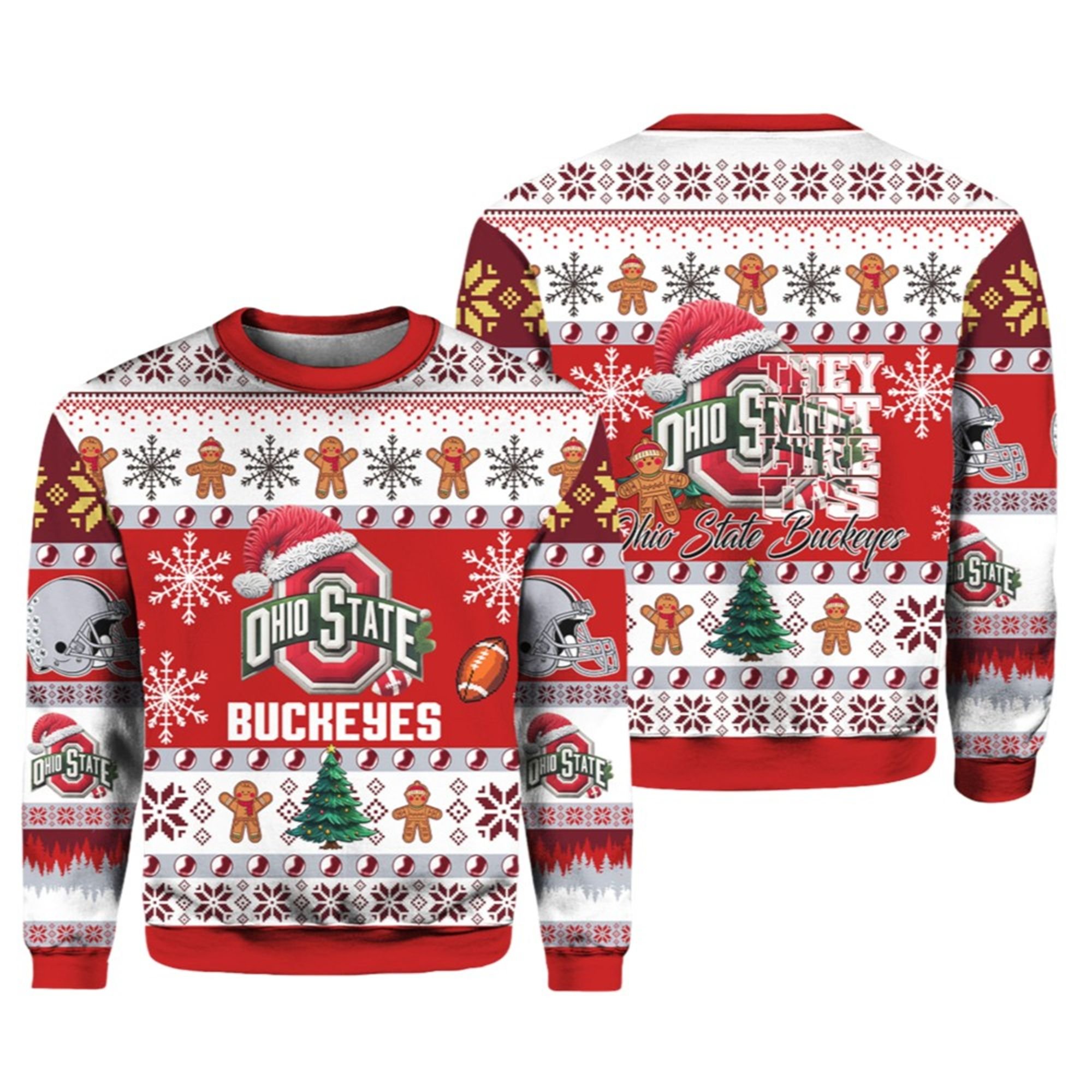 2025 Buckeyes They Not Like Us Ugly Christmas Sweater 2 2025 Buckeyes They Not Like Us Ugly Christmas Sweater