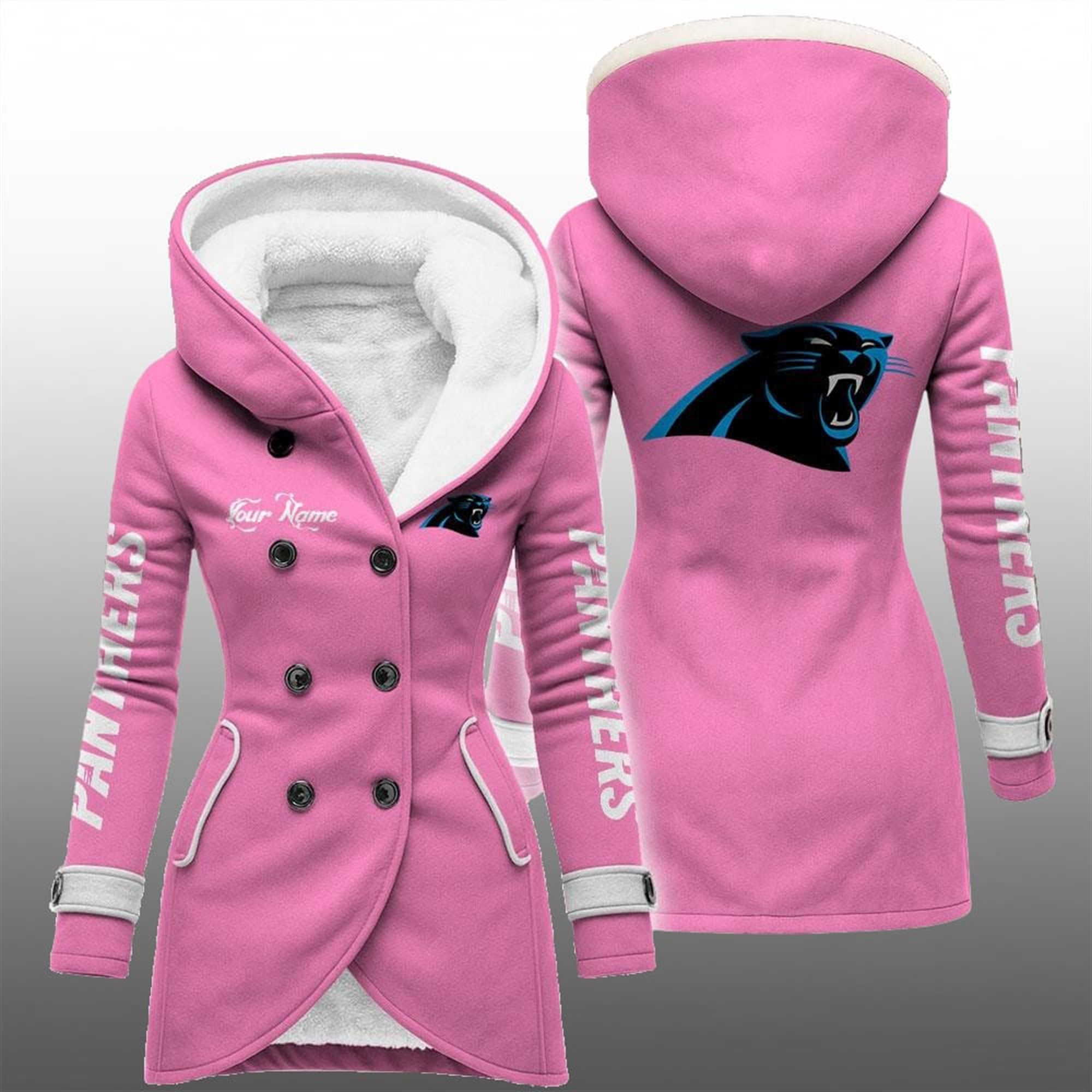 2025 Panthers Long Hooded Fleece Jacket 3 2025 Panthers Long Hooded Fleece Jacket 7