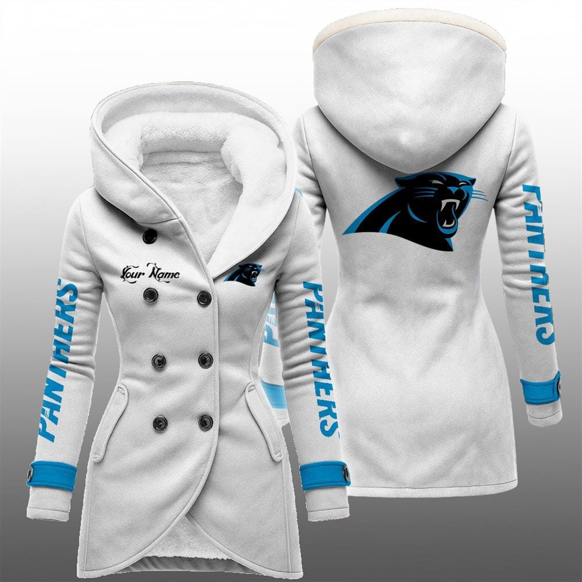 2025 Panthers Long Hooded Fleece Jacket 5 2025 Panthers Long Hooded Fleece Jacket 9