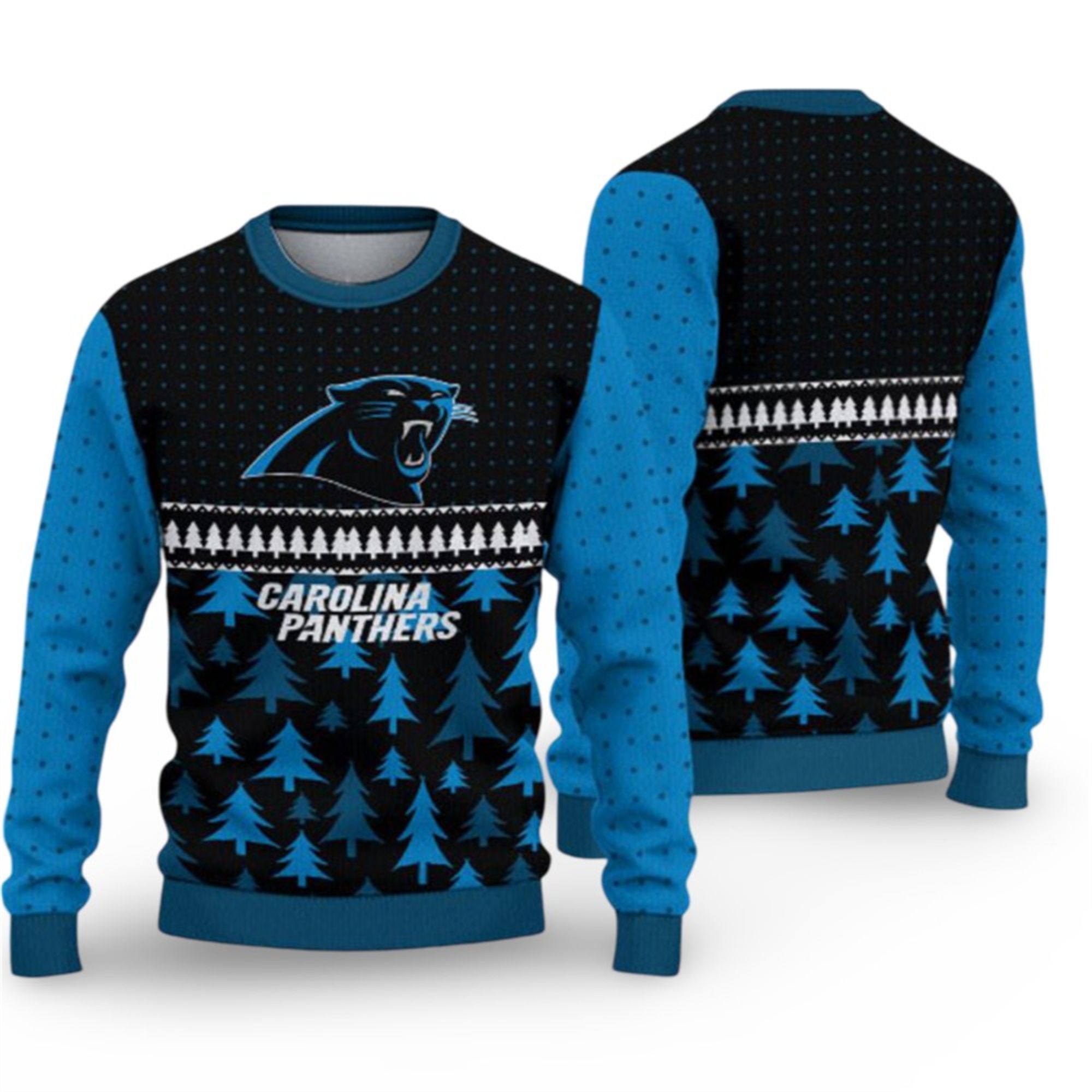 2025 Panthers Ugly Christmas Sweater 2 2025 Panthers Ugly Christmas Sweater 1 2