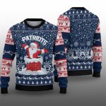2025 Patriots Funny Santa Ugly Christmas Sweater