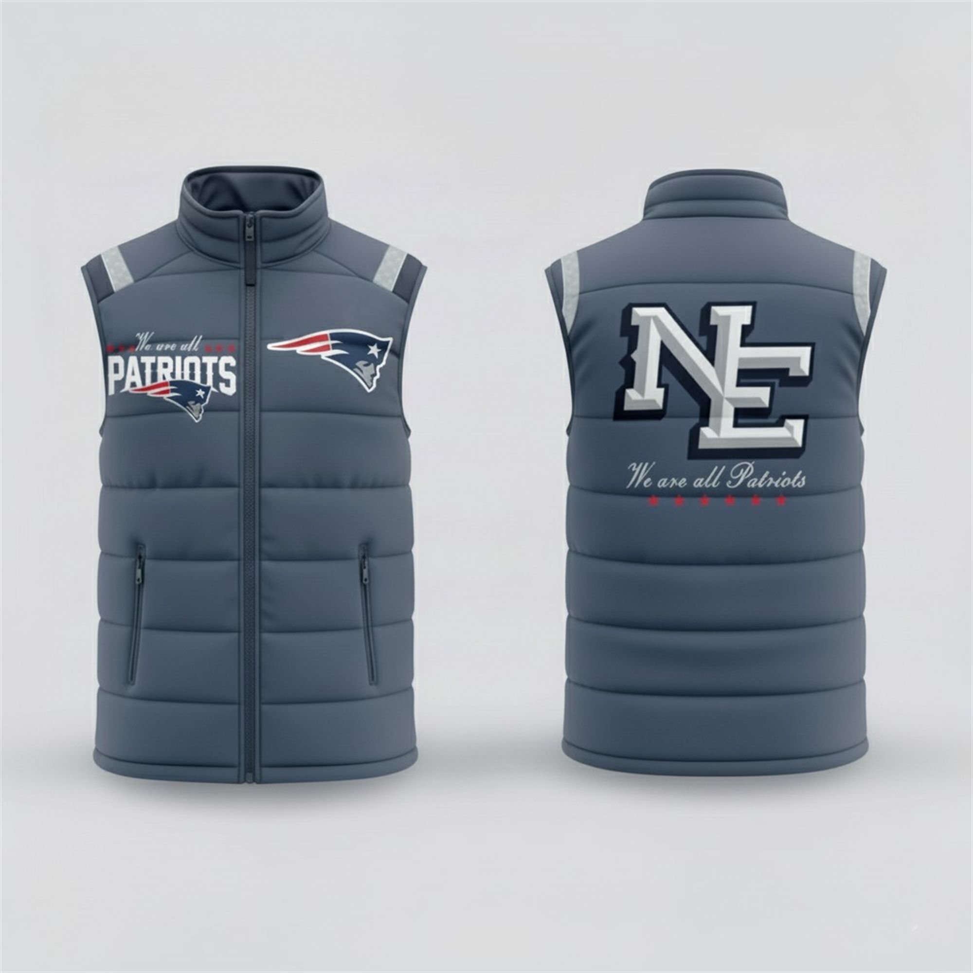 2025 Patriots Rivalries We Are All Patriots Puffer Vest 1 2025 Patriots Rivalries We Are All Patriots Puffer Vest 1