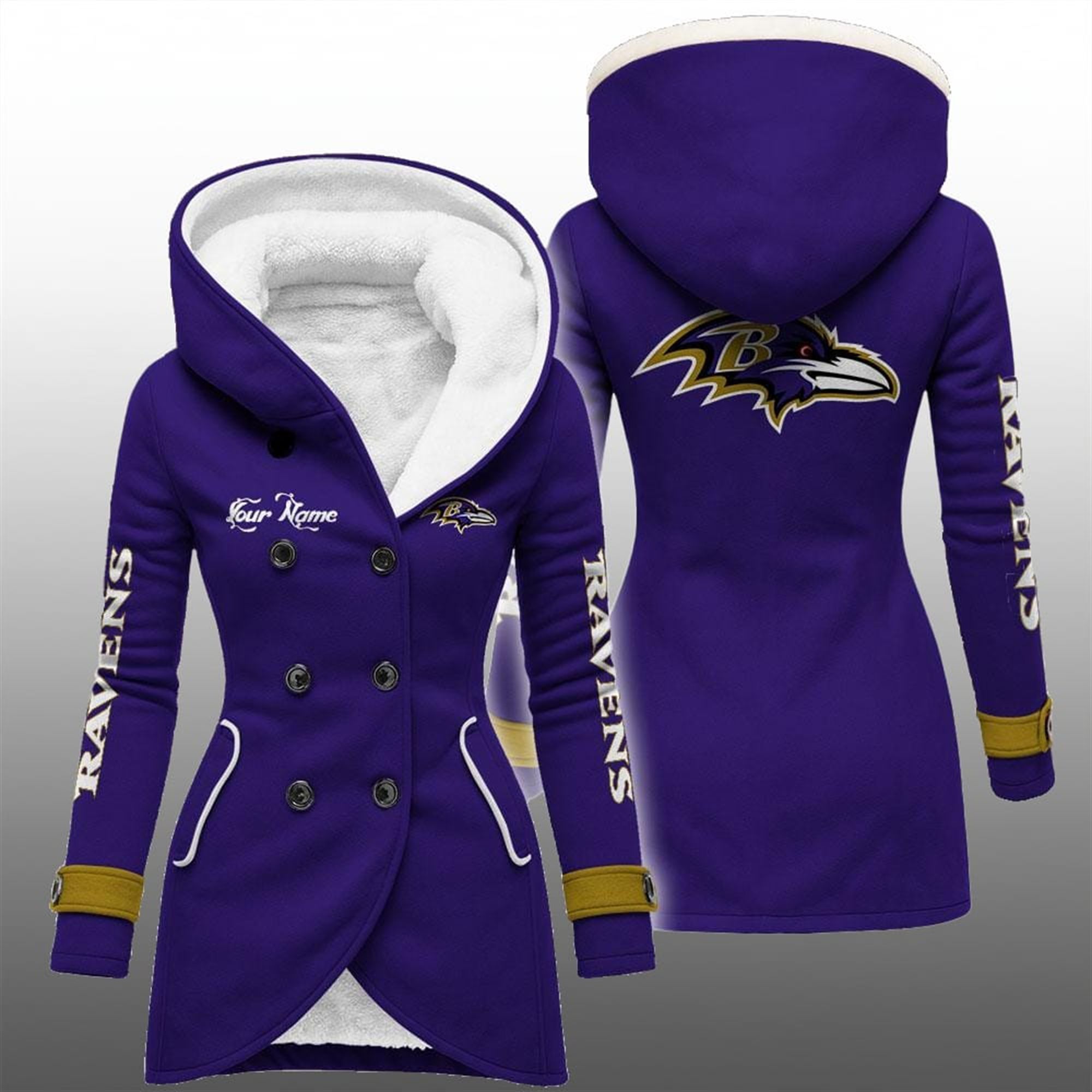 2025 Ravens Long Hooded Fleece Jacket 5 2025 Ravens Long Hooded Fleece Jacket 5