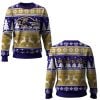 2025 Ravens Reindeer Football Christmas Ugly Sweater 1 2