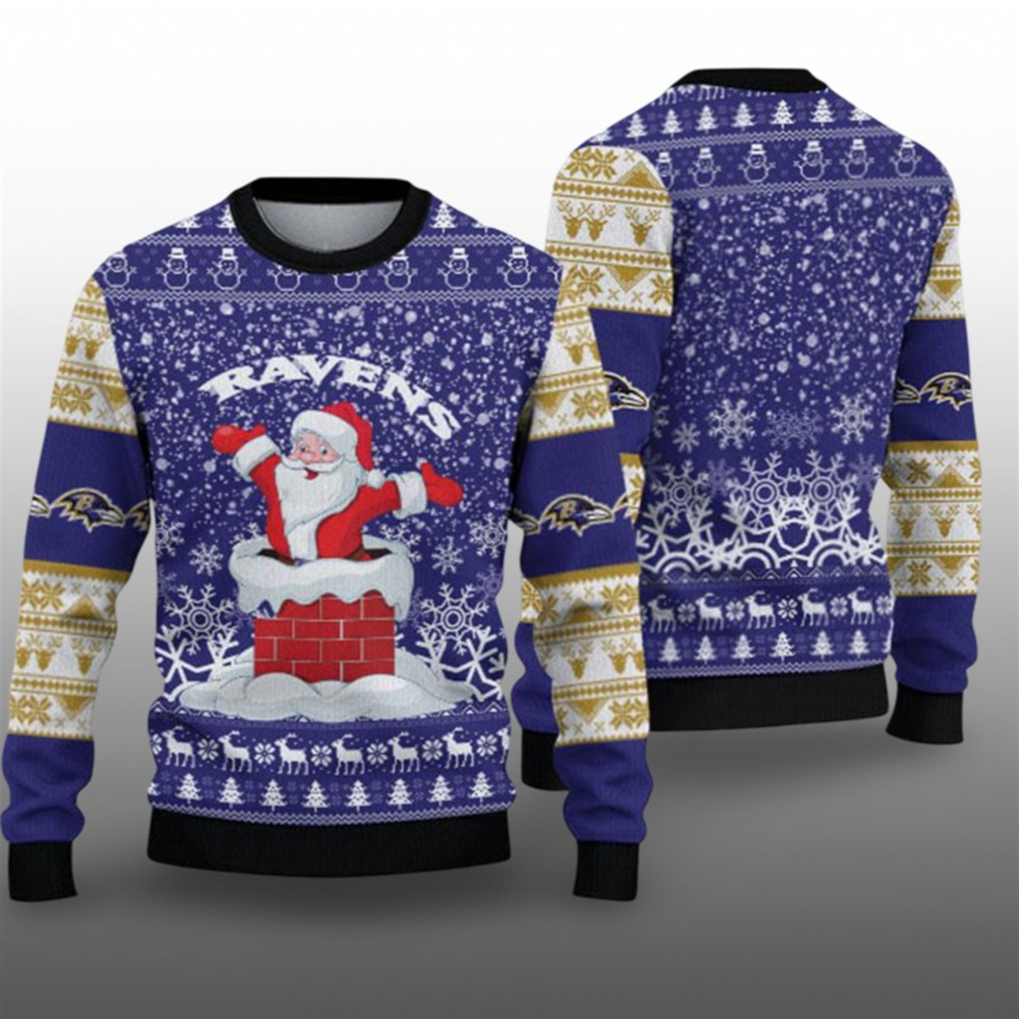 2025 Ravens Santa Ugly Christmas Sweater 1 1 2025 Ravens Santa Ugly Christmas Sweater 1 1