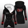 2025 SF 49ers Long Hooded Fleece Jacket 8 2025 SF 49ers Long Hooded Fleece Jacket 4