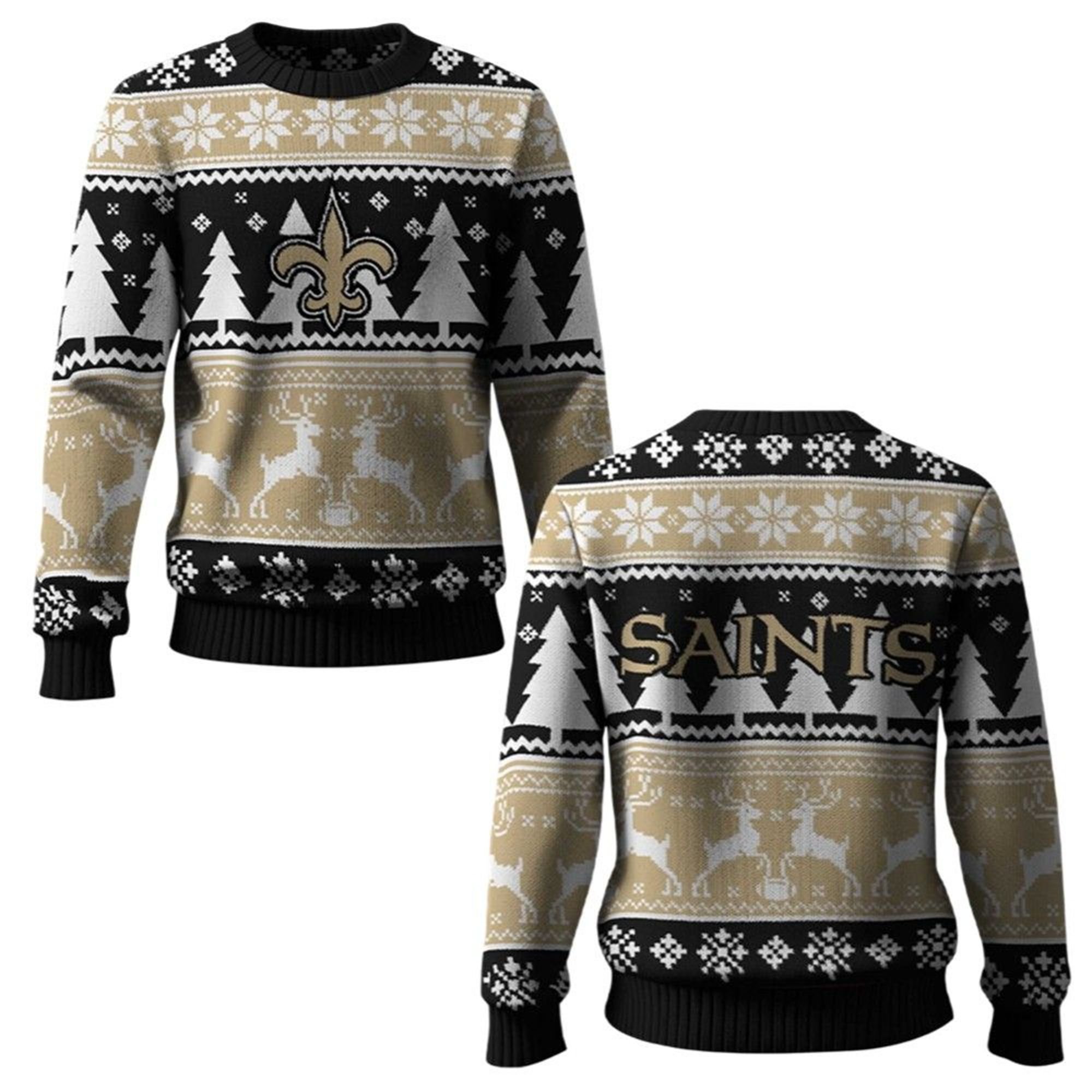 2025 Saints Reindeer Football Christmas Ugly Sweater 2 2025 Saints Reindeer Football Christmas Ugly Sweater 1 2