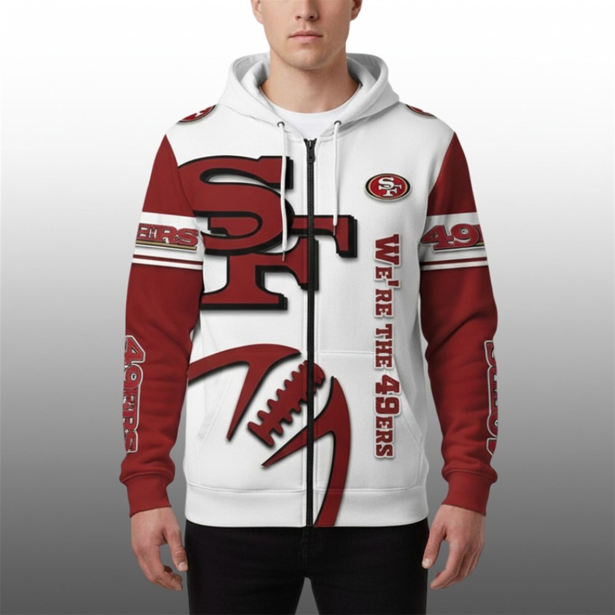2025 San Francisco We're The 49ers Zip Hoodie 2025 San Francisco We're The 49ers Zip Hoodie