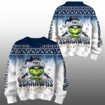 2025 Seahawks Grnch Season Christmas Ugly Sweater