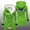 2025 Seahawks Long Hooded Fleece Jacket 3