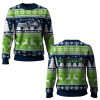 2025 Seahawks Reindeer Football Christmas Ugly Sweater 1 2